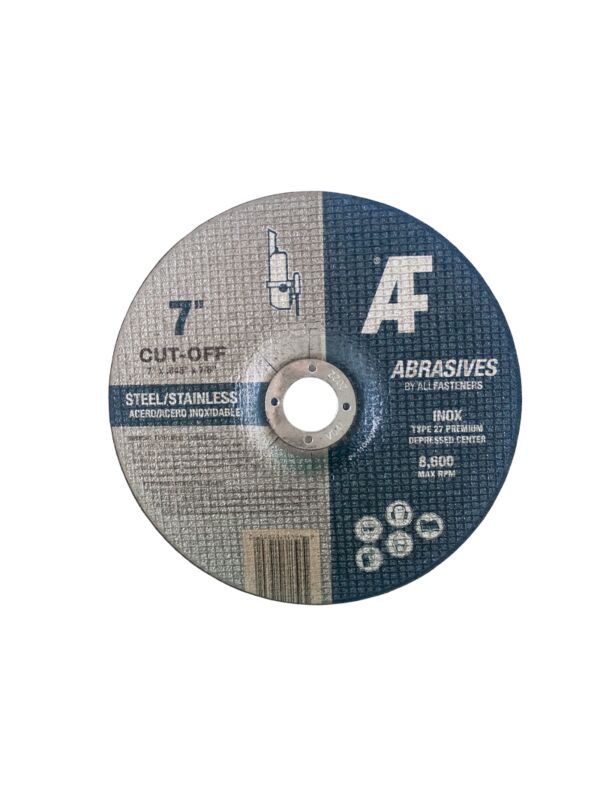 7 x .045 x 7/8 Type 27 Cut Off Wheel Aluminum Oxide for Metal 50/Box - 200/Ctn