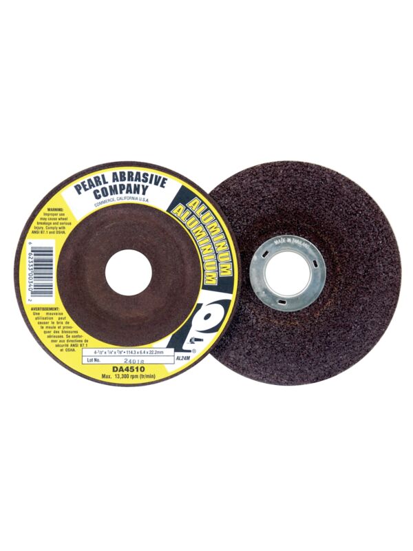 4-1/2 x 1/4 x 7/8 Type 27 Grinding Wheel DA Series for Aluminum 24 Grit 25/Box