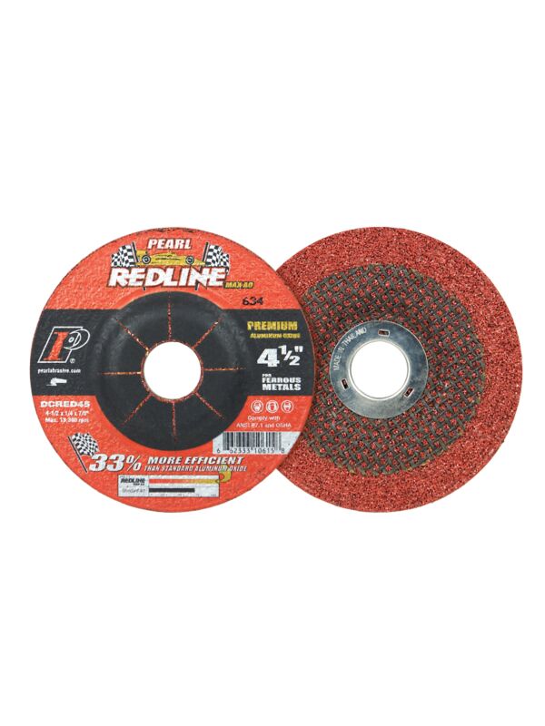 4-1/2 x 1/4 x 7/8 Redline™ Type 27 Grinding Wheel Aluminum Oxide for Metal 24 Grit 25/Box