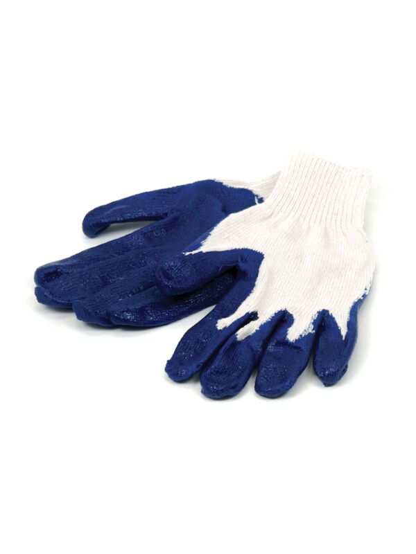 Blue Latex Smooth Coated String Knit Glove Large 10/Pack - 250/Case