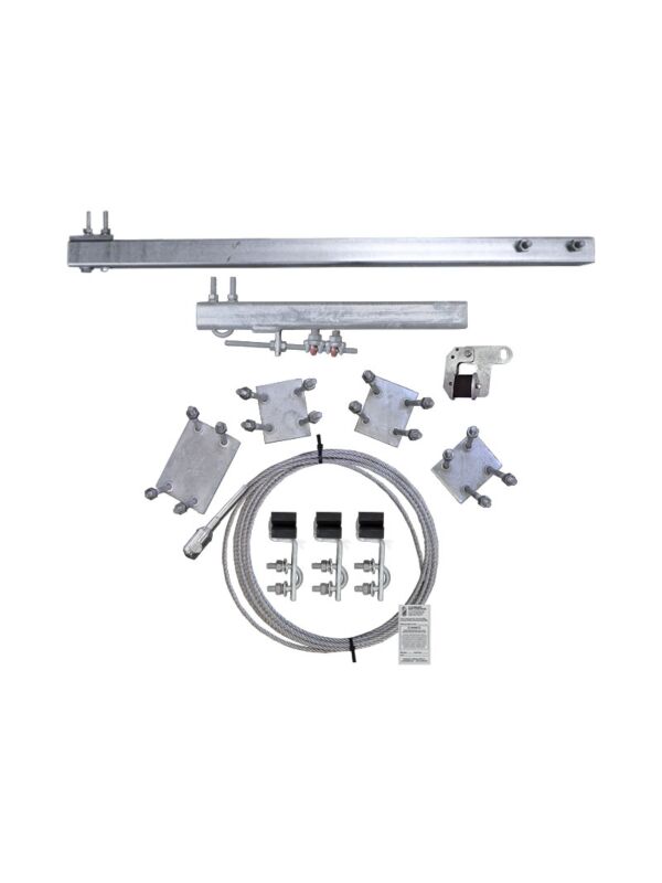 420ft Ladder Mount Safety Climb System HDG with Stainless Cable and 60 Top Bracket, Phoenix Mount