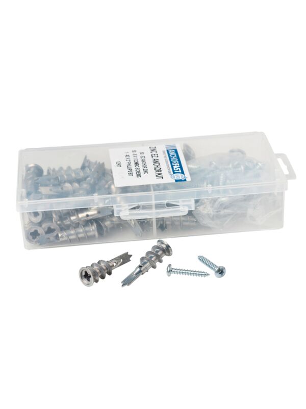 8 Zip-Mate EZ Anchor Zinc Kit - 25/Case - Kit includes (50