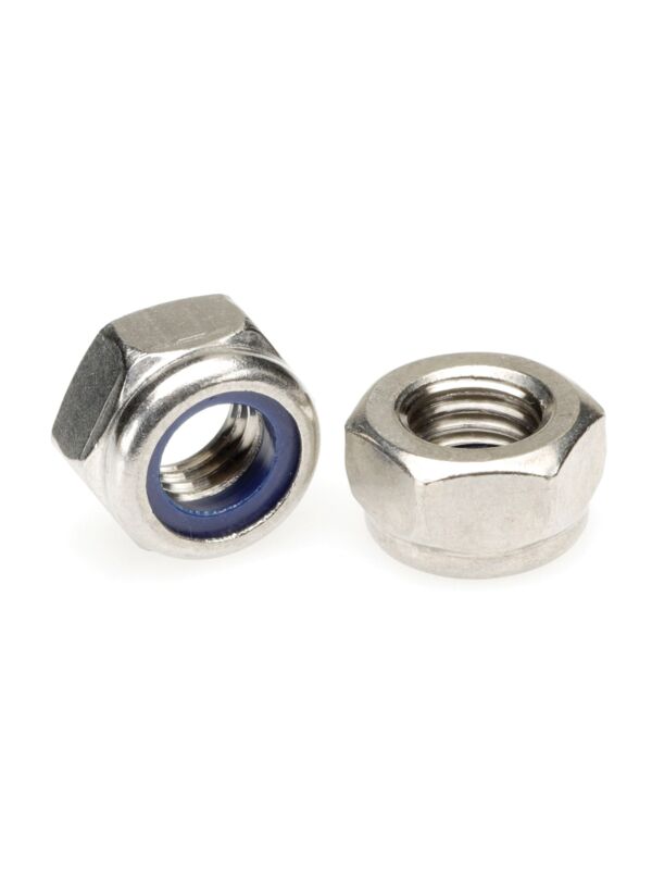 Hex Lock Nut Nylon Insert 18-8 Stainless Steel