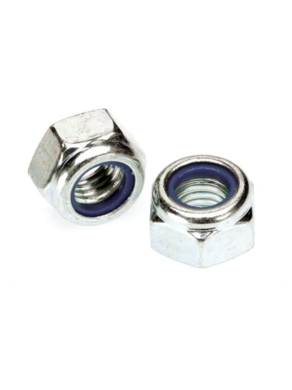 3/8-16 Hex Lock Nut Nylon Insert Zinc 100/Box
