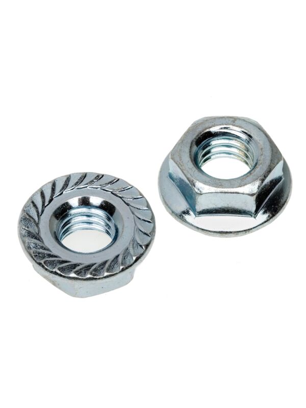 3/8-16 Serrated Flange Hex Lock Nut Zinc 100/Box - 1500/Ctn