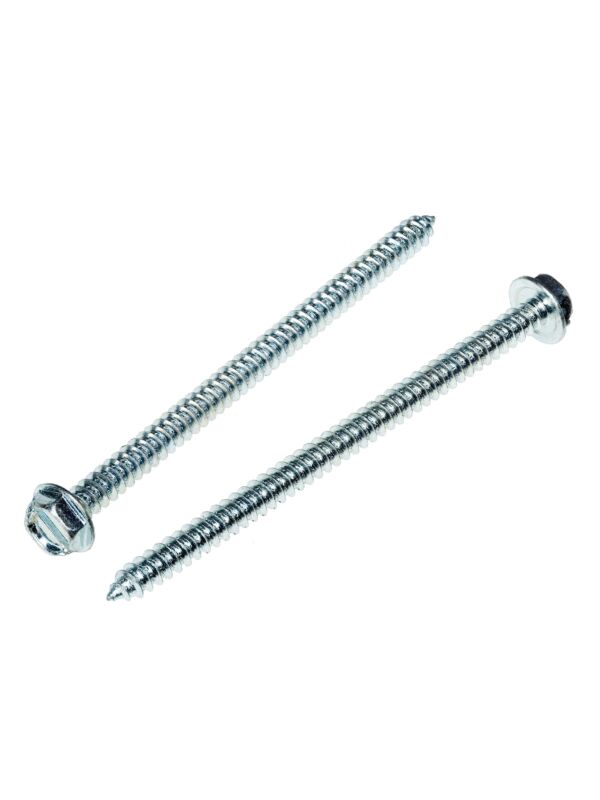 Hex Slot Washer Sheet Metal Screw Zinc