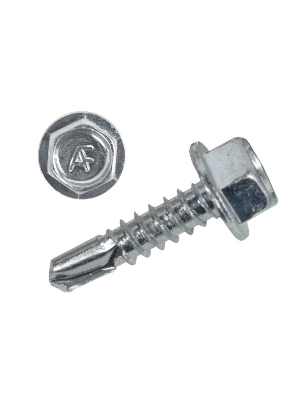 10 x 3/4 Hex Washer High Head Serrated Self Drilling Screw Zinc 5000/Ctn - 240,000/Pallet