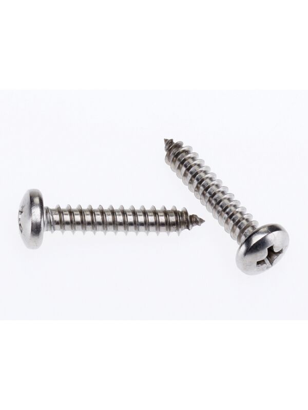 8 x 2 Pan Phillips Head Sheet Metal Screw Type AB Gr 18.8 Stainless Steel 500/Box