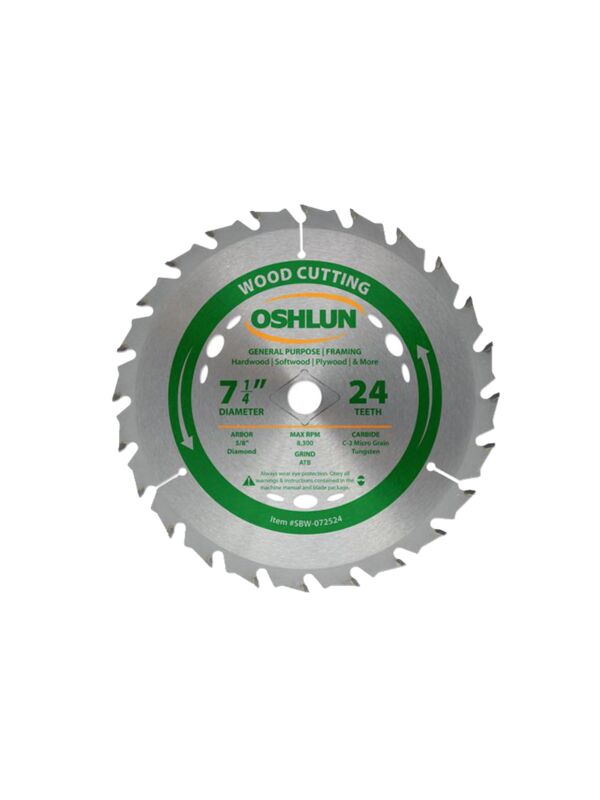 7-1/4 x 24T Carbide Tipped Circular Saw Blade For Wood Economy 50/Case