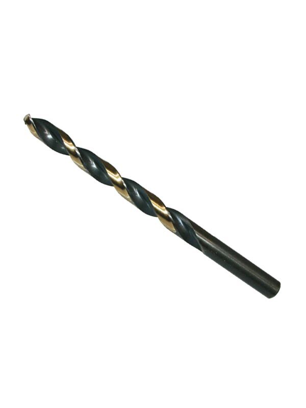 13/64 Jobber Drill Bit Fractional Black Oxide & Gold 135º Split Point 10/Pack
