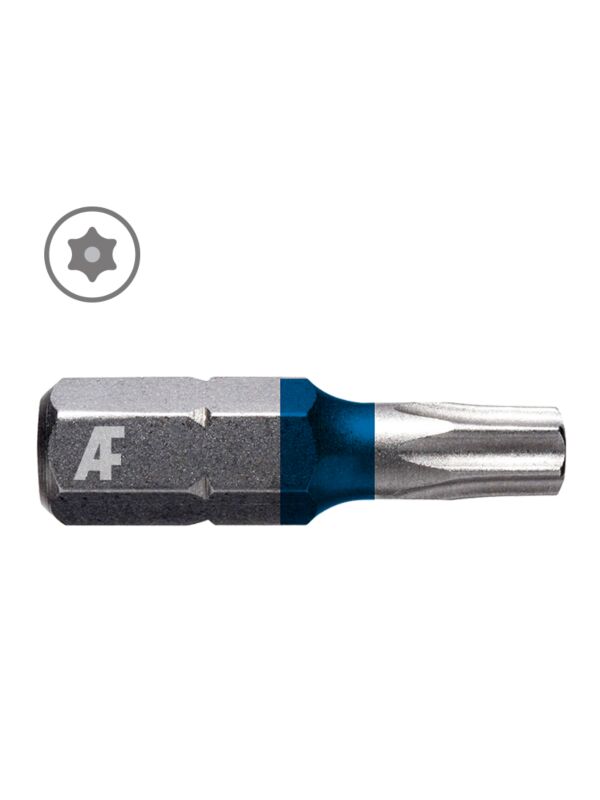 AF T25 x 1 Pin Torx Tamper Resist Insert Bit 25/Pack