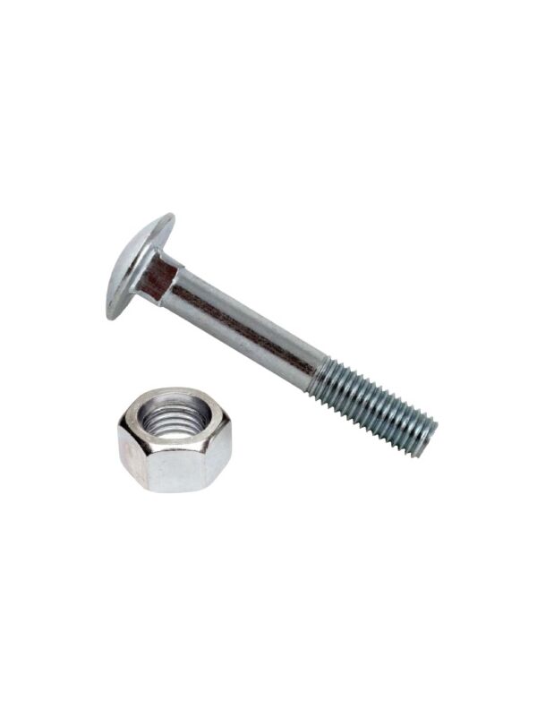 3/8-16 x 1-1/4 Carriage Bolt/Nut Zinc ** 125/Box ** 750/Case **