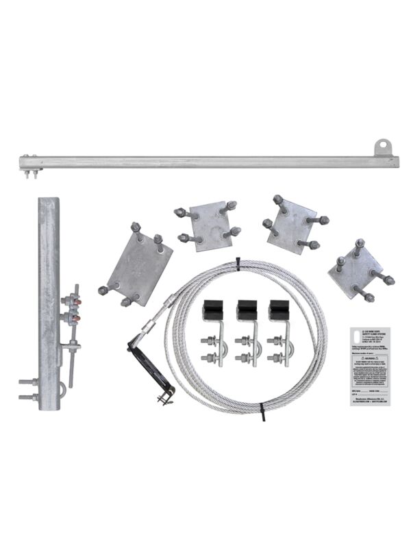 500ft Ladder Mount Safety Climb System HDG with Galvanized Cable & 60