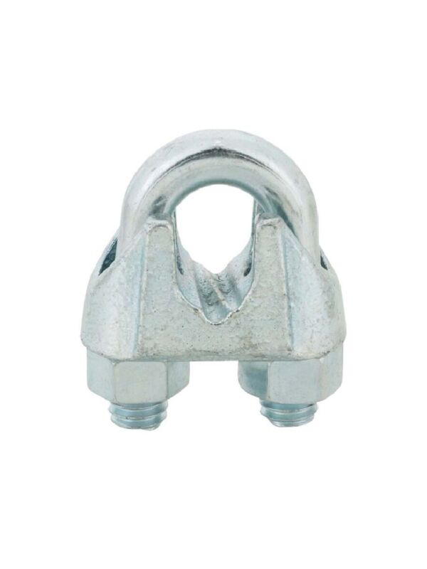 1/4 Wire Rope Clip Malleable Electro-Galvanized 250/Box (Nuts are 1/2