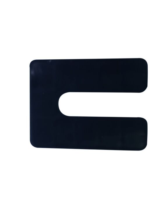 3/8 x 3 x 4 Horseshoe Shim Solid Black Box of 150