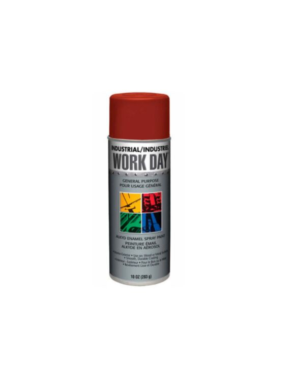 A04404 Work Day™ Spray Paint Gloss Red 10oz Can - 12/Case