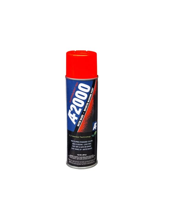 AF2000 Fluorescent Red (Water-Based) Inverted Marking Paint 15oz Can - 12/Case