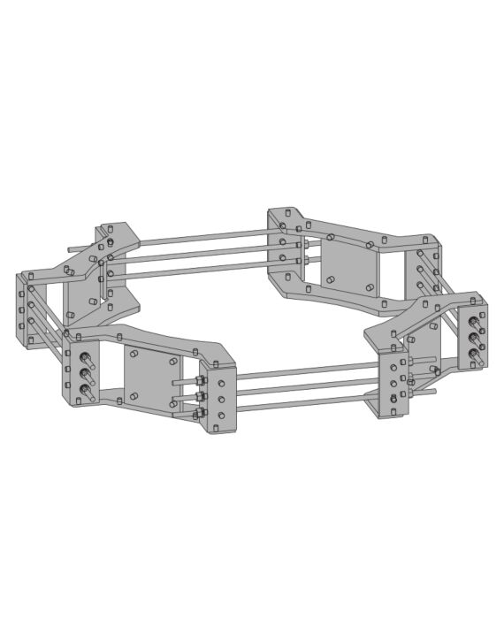 4-Sided Monopole collar mount for 20"-45" OD poles