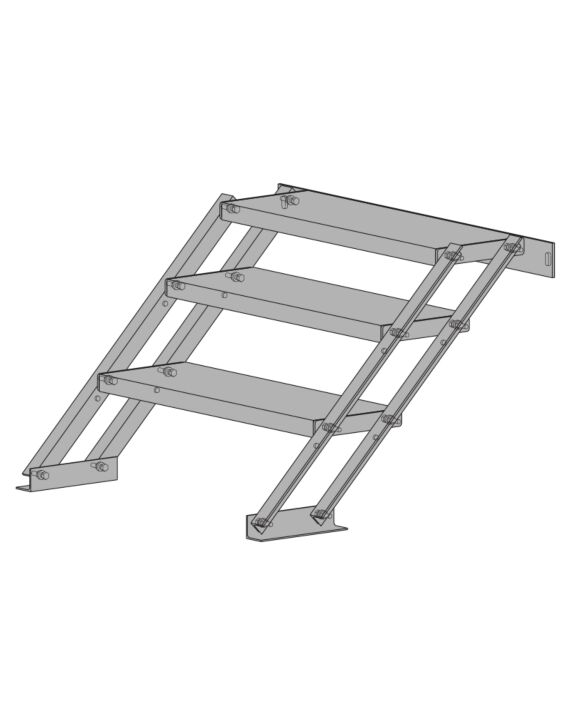 AllFasteners 3-Step Self Leveling Stair