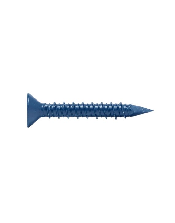 AF 1/4 x 2-1/4 Flat Phillips Head Concrete Screw Blue 100/Box - 1000/Ctn