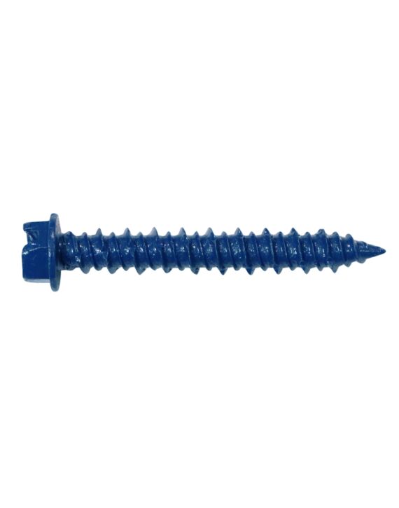 AF 1/4 x 2-3/4 Hex Washer Head Concrete Screw Blue 100/Box - 1000/Ctn