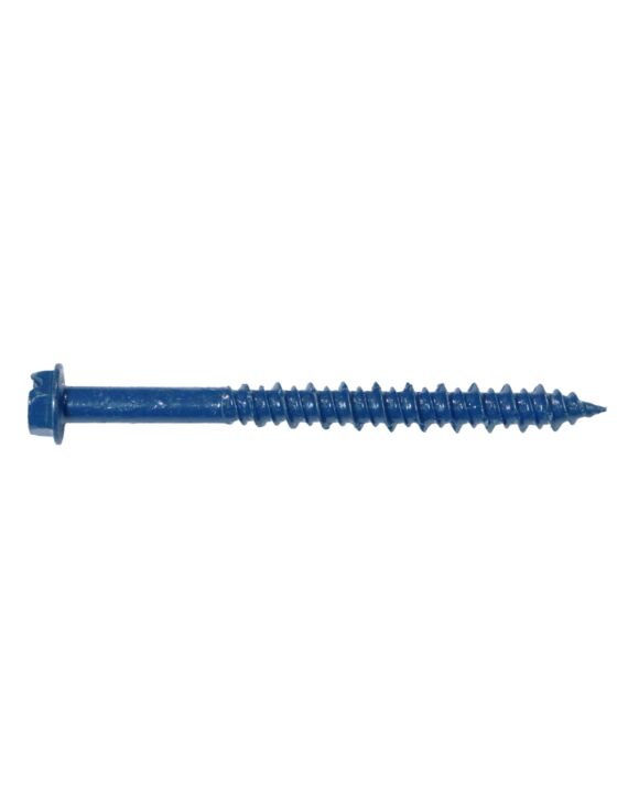 3/16 x 2-3/4 Hex Washer Head Concrete Screw Blue 100/Box