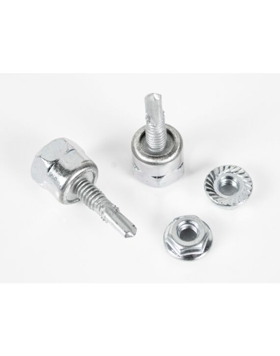8038957 1/4-20 x 1 Sammy Screw w/Retainer Nuts Tek3 for Steel - 3/8 Rod 25/Box - 125/Case