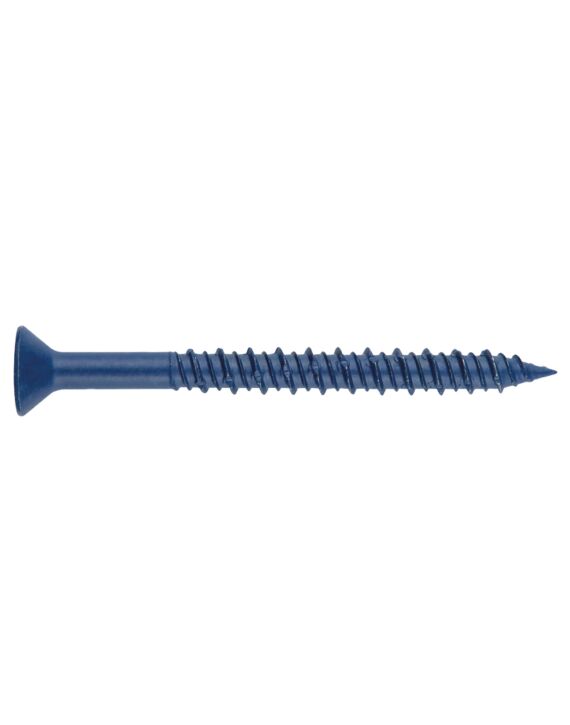 1/4 x 1-3/4 XCS-F Flat Head Torx Drive (T30) Blue Concrete Screw 100/Box - 1500/Ctn
