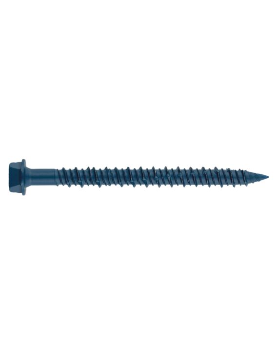 1/4 x 1-3/4 XCS-H Hex Head Blue Concrete Screw 100/Box - 1500/Ctn