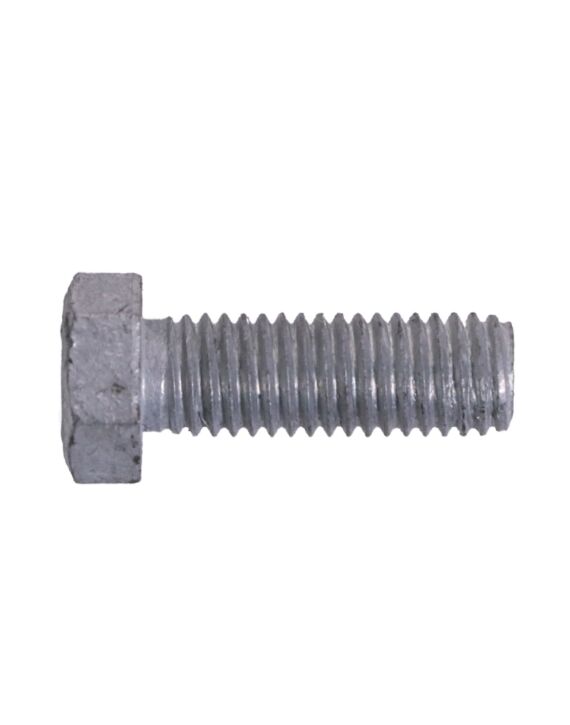 1/2-13 x 1 Hex Tap Bolt, Full Thread, Grade 5 Galvanized
