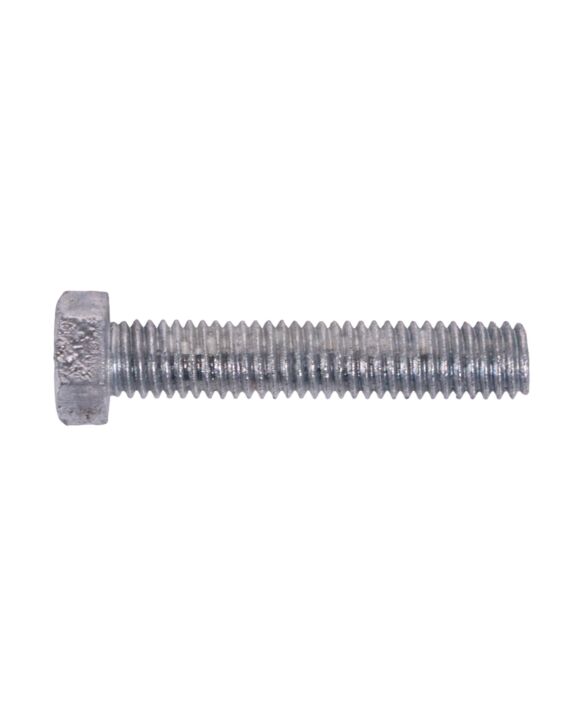 3/8-16 x 2 Hex Tap Bolt, Full Thread, Grade 5 Galvanized