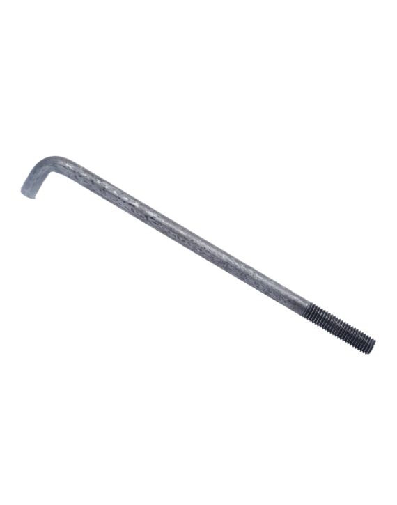 1/2-13 x 10 L Shape Anchor Bolt Plain with Nut and Washer