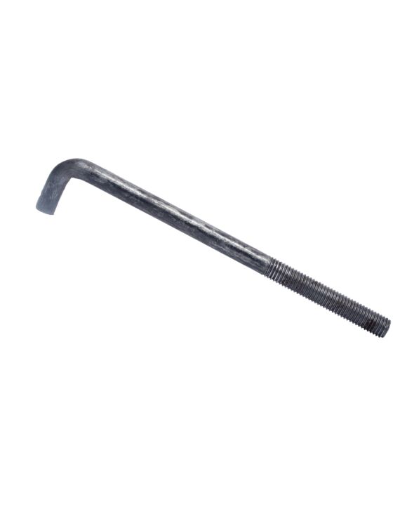 5/8-11 x 10 L Shape Anchor Bolt Plain with Nut and Washer