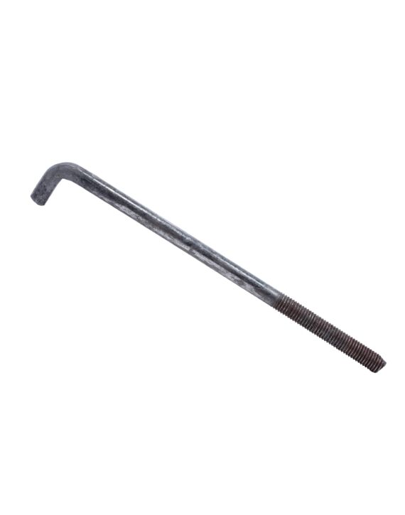 5/8-11 x 12 L Shape Anchor Bolt Plain with Nut and Washer