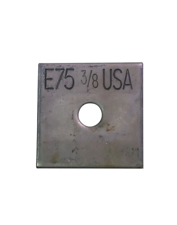 3/8 x 1/8 x 2 x 2 Square Washer Plain