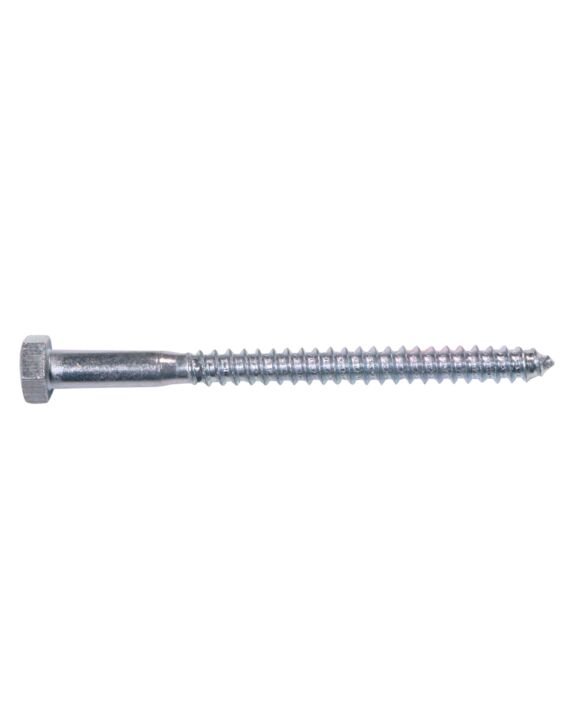 5/16 x 4 Hex Lag Screw Zinc 50/Box