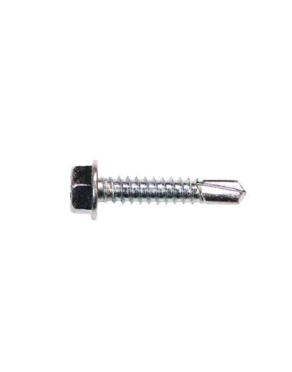 14 x 1 Hex Washer Head Self Drilling Screw Zinc 100/Box - 1500/Ctn