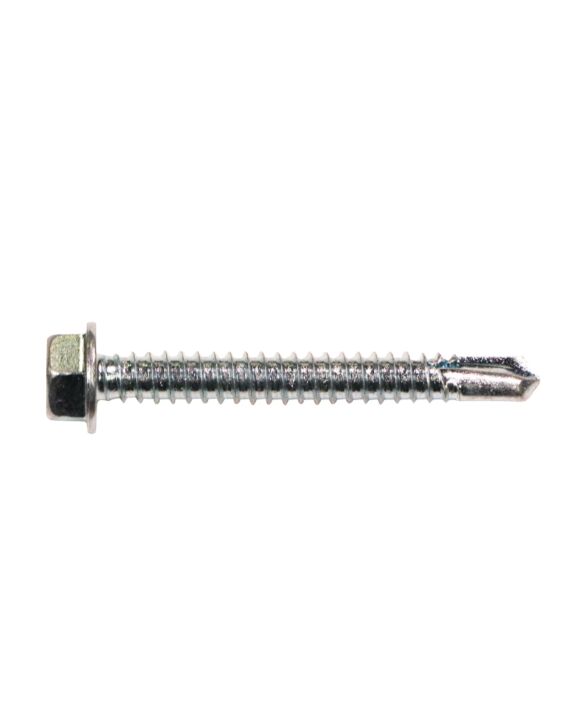 14 x 2 Hex Washer Head Self Drilling Screw Zinc 100/Box