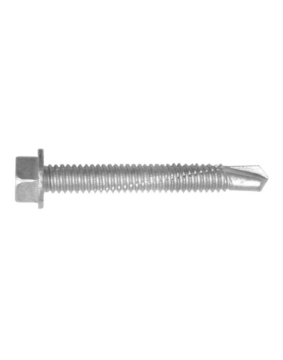 1/4-20 x 2 Hex Washer Head Bimetal 304 Stainless Self Drilling Screw #3 Pt CliMax Coated 250/Box - 1500/Ctn