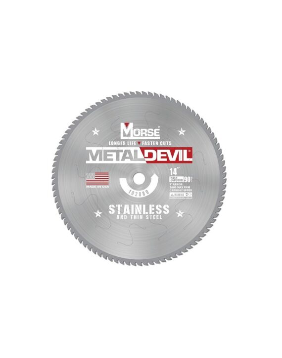 CSM1490FSSC 14 x 90T Metal Devil® Stainless Steel Cutting Circular Saw Blade, 1in Arbor