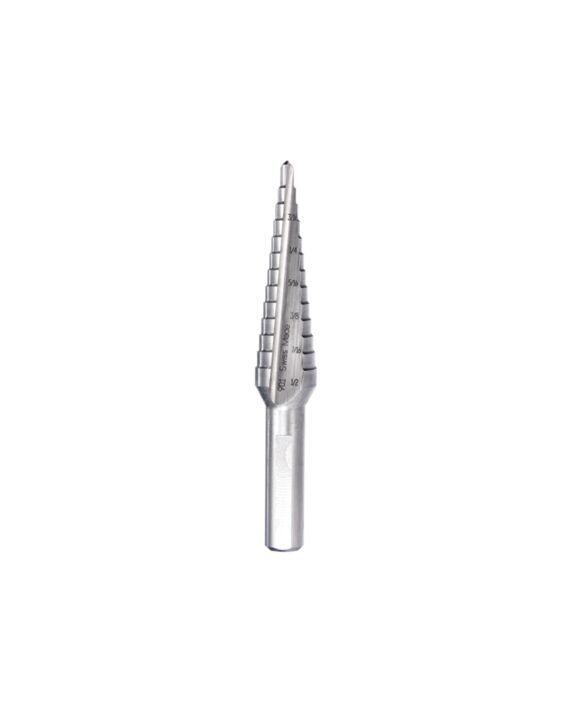 3/16 to 1/2 by 16ths Step Drill Bit 1/4 Shank