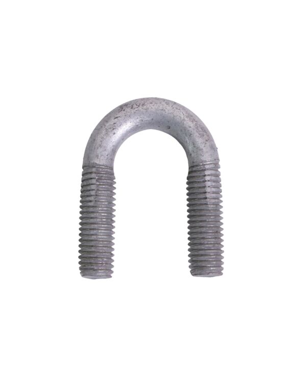 1/2-13 x 2 U-Bolt A307 Galvanized with 1" Between the Legs and 1-1/2 Thread
