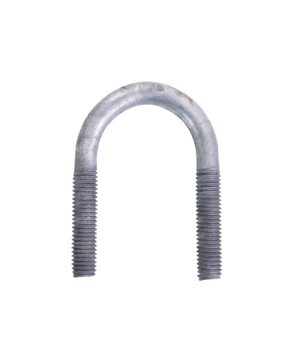 1/2-13 x 3-1/2 U-Bolt A307 Galvanized with 1-5/8 Between the Legs and 2in Thread