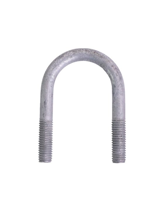 1/2-13 x 3-1/2 U-Bolt A307 Galvanized with 2" Between the Legs and 2" Thread