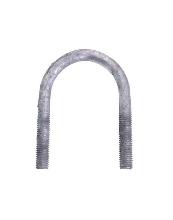 1/2-13 x 4 U-Bolt A307 Galvanized with 2-1/2 Between the Legs and 2-1/4 Thread