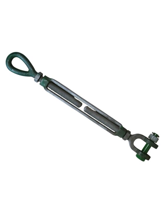 1-1/2 x 18 Green Pin Polar Eye & Jaw Turnbuckle Galvanized E-J 9, 71T