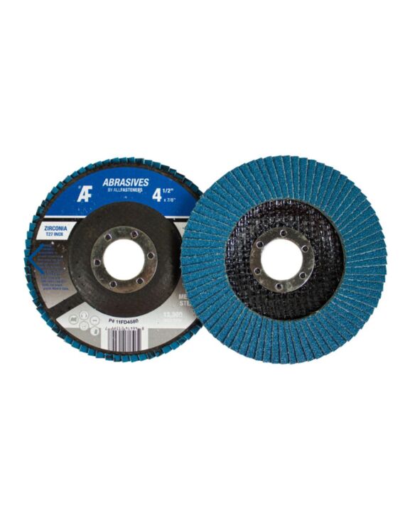 AF 4-1/2 x 7/8 Type 27 Flap Disc Zirconia for Metal 40 Grit 10/Box - 100/Ctn