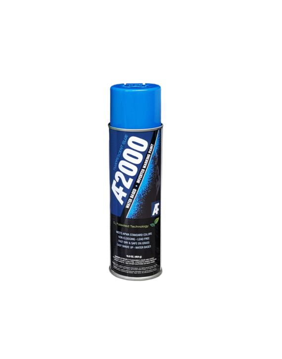 AF2000 Fluorescent Blue (Water-Based) Inverted Marking Paint 15oz Can - 12/Case