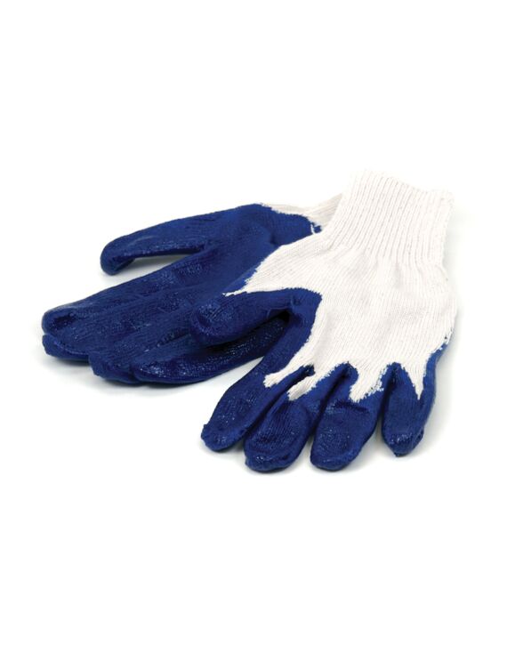 Blue Latex Smooth Coated String Knit Glove Large 10/Pack - 240/Case