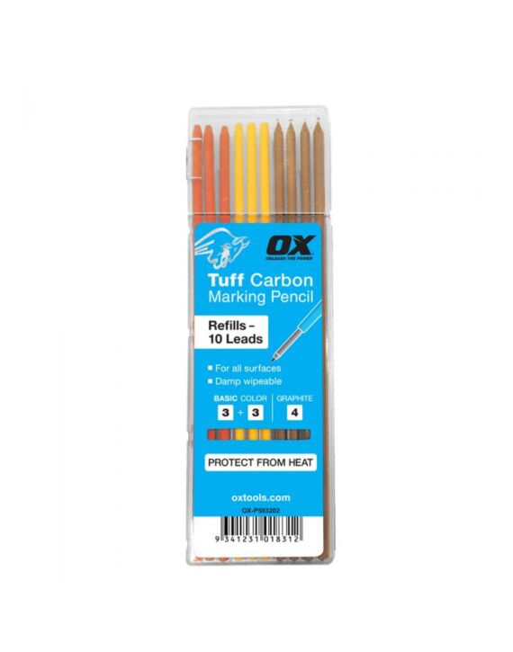 OX Pro Tuff Carbon Marking 3 Colors Pencil Leads (10-Pack)